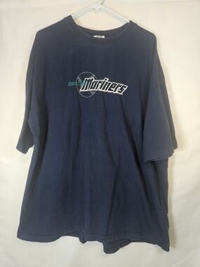 Vintage Seattle Mariners MLB Navy Short-Sleeve Logo Tee